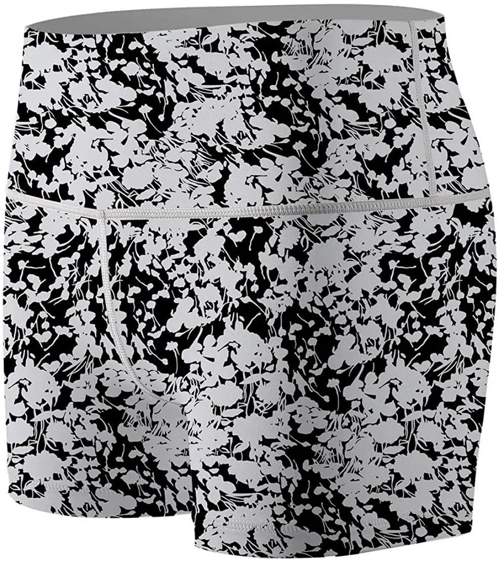 Women's Floral Compression Shorts Fight Shorts