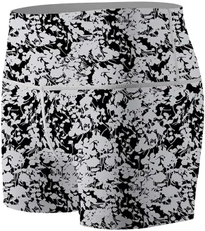 Women's Floral Compression Shorts Fight Shorts
