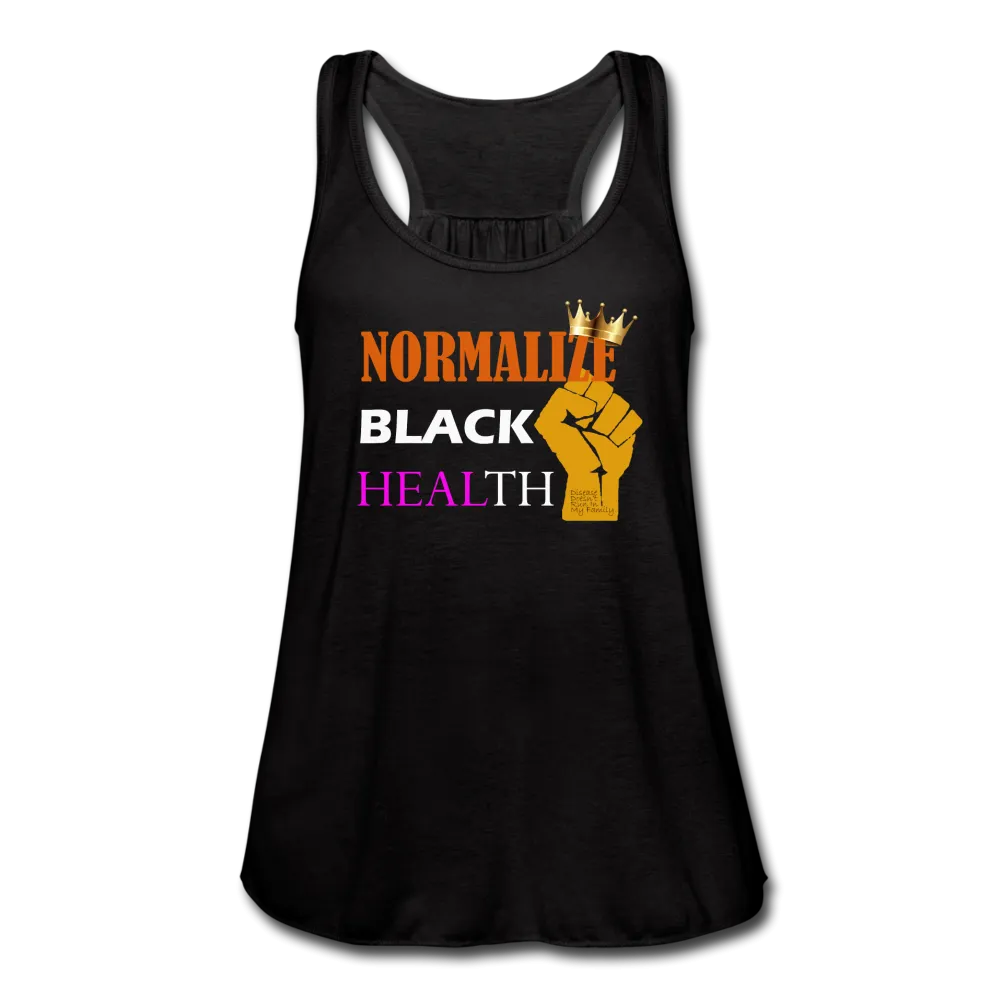 Women's Normalize Black Health Racerback Tank