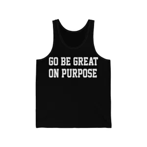 Women's "Go Be Great On Purpose" Black Jersey Tank