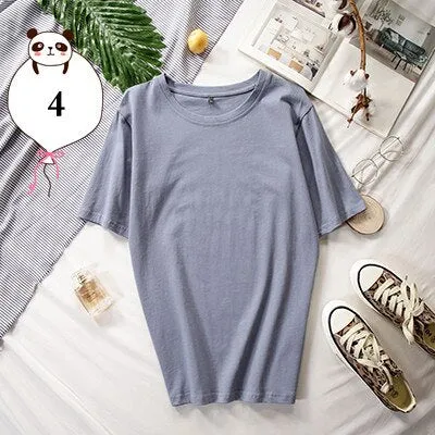 Women's Short Sleeve Oversize Basic Tee