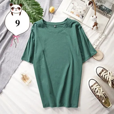 Women's Short Sleeve Oversize Basic Tee