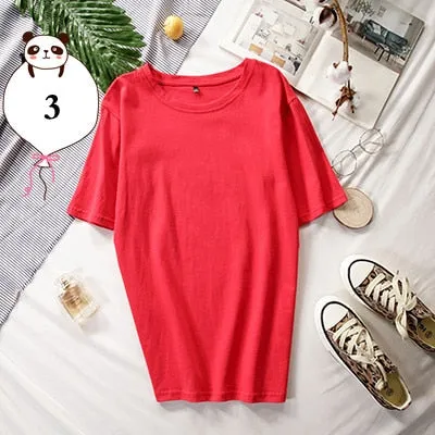 Women's Short Sleeve Oversize Basic Tee