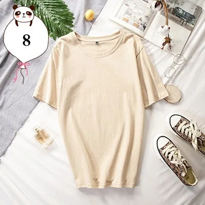 Women's Short Sleeve Oversize Basic Tee