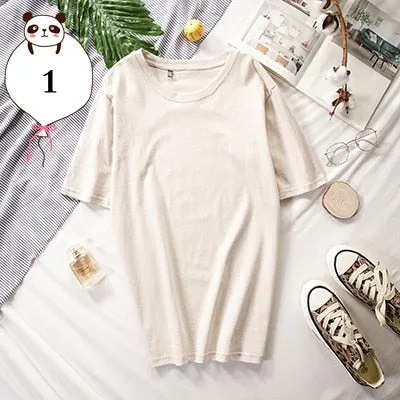 Women's Short Sleeve Oversize Basic Tee