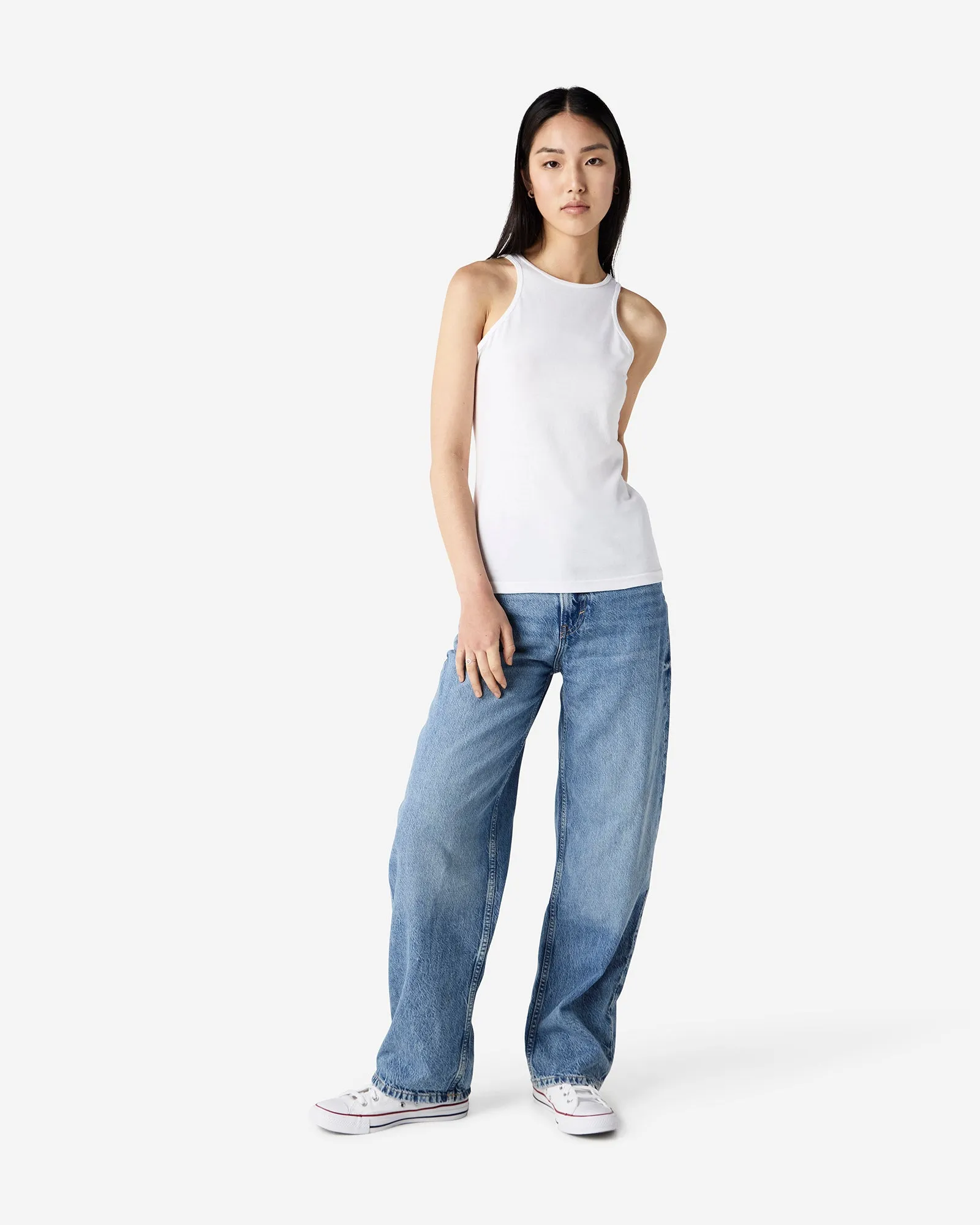 Women's Slim Fit Racerneck Tank Top