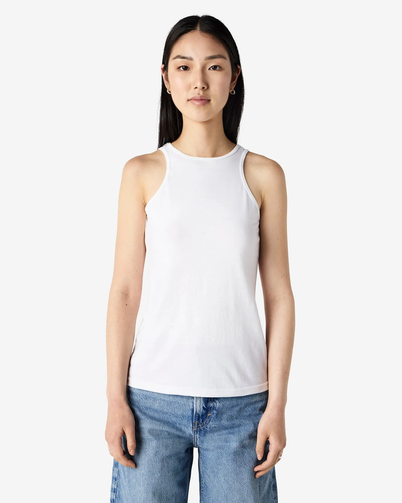 Women's Slim Fit Racerneck Tank Top
