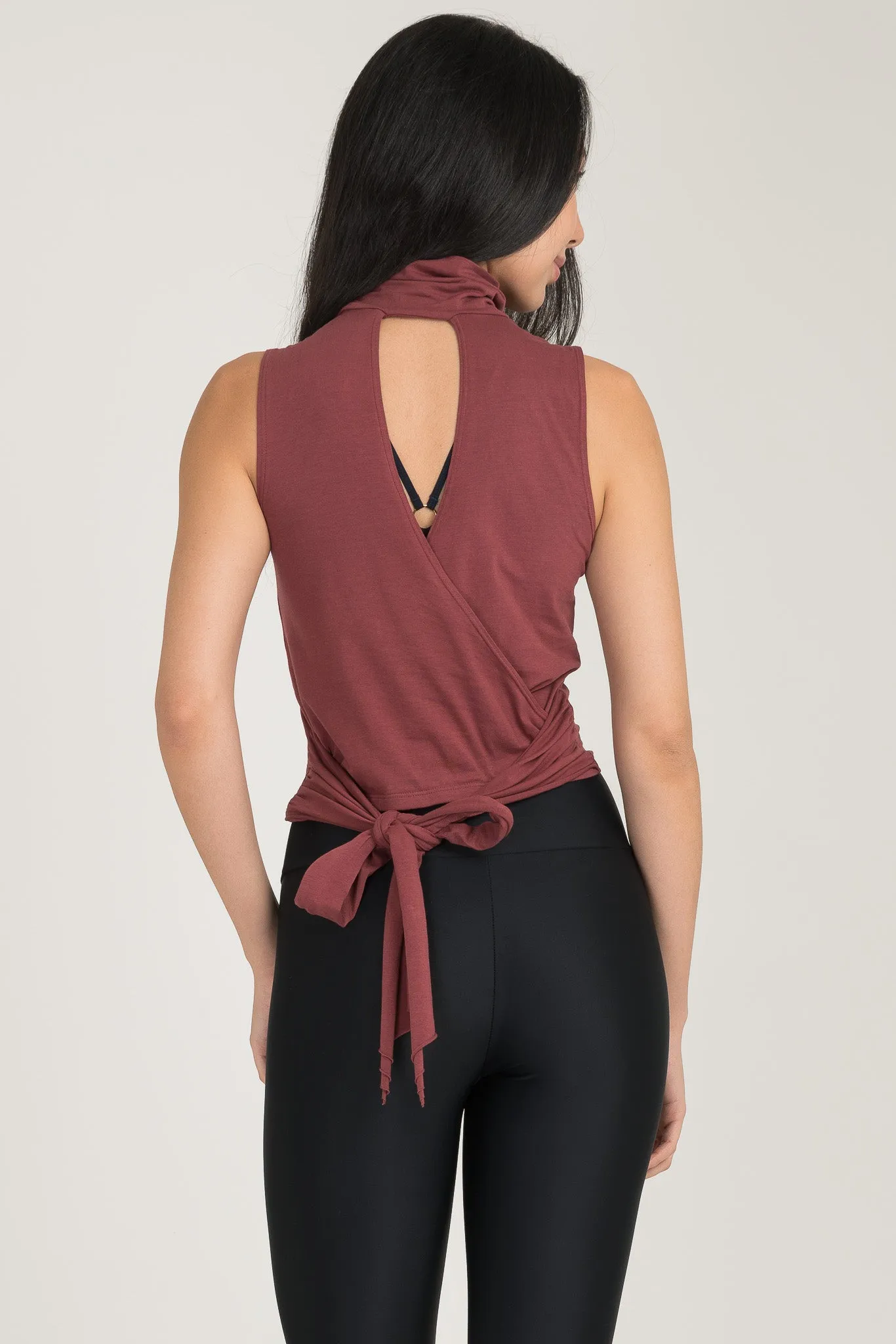 Wrap Back Crop Tank