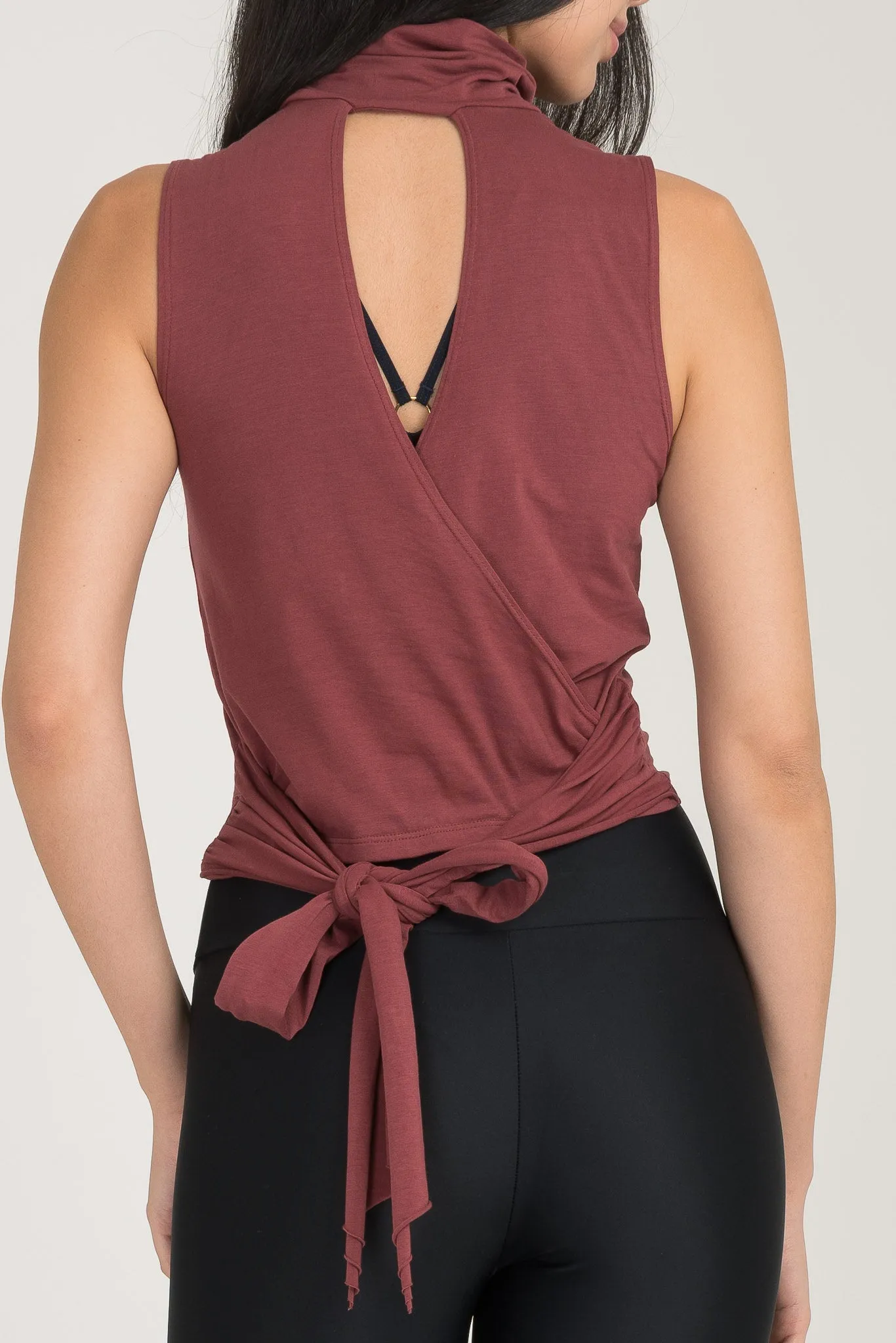 Wrap Back Crop Tank