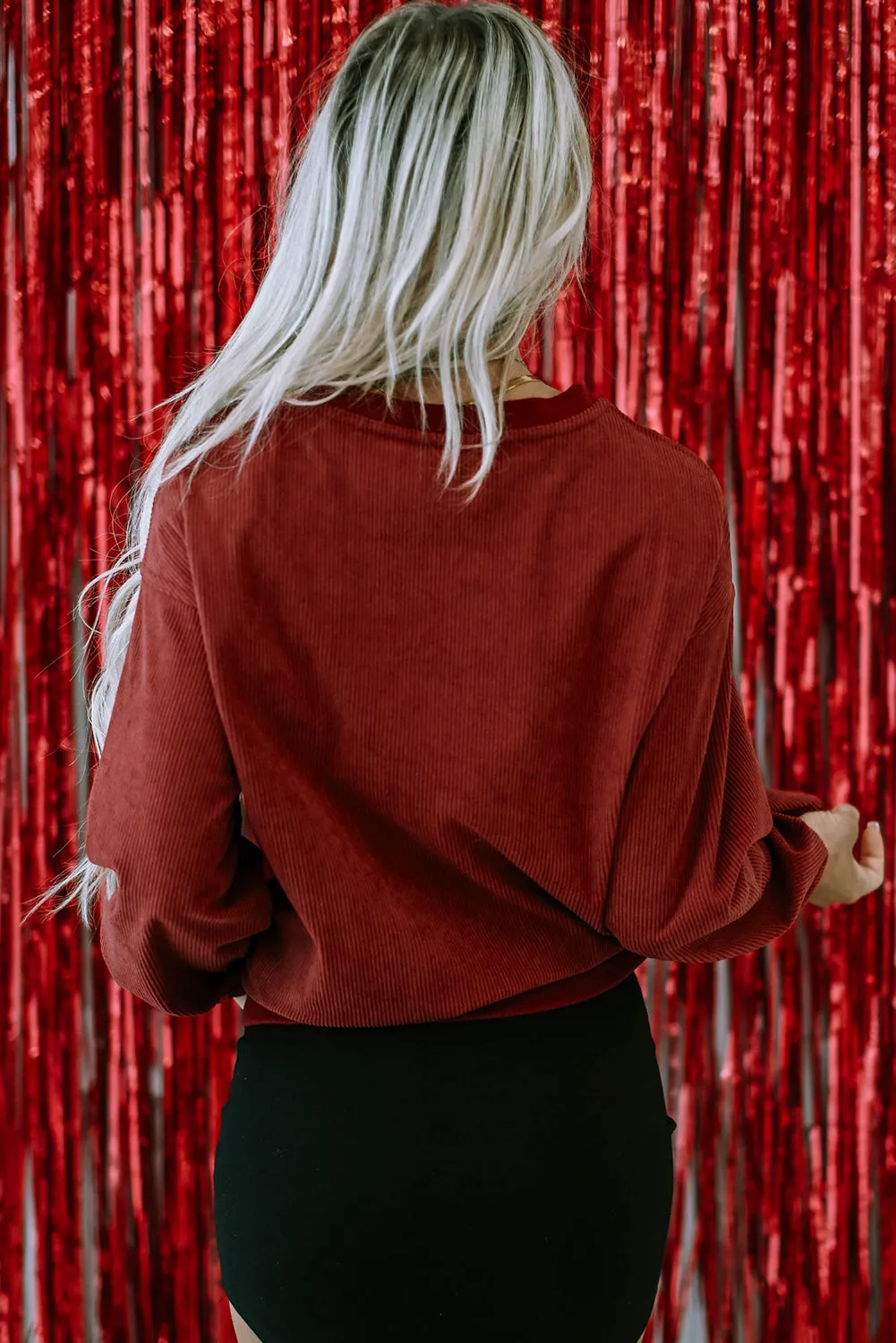 XOXO Heart Graphic Corded Sweatshirt