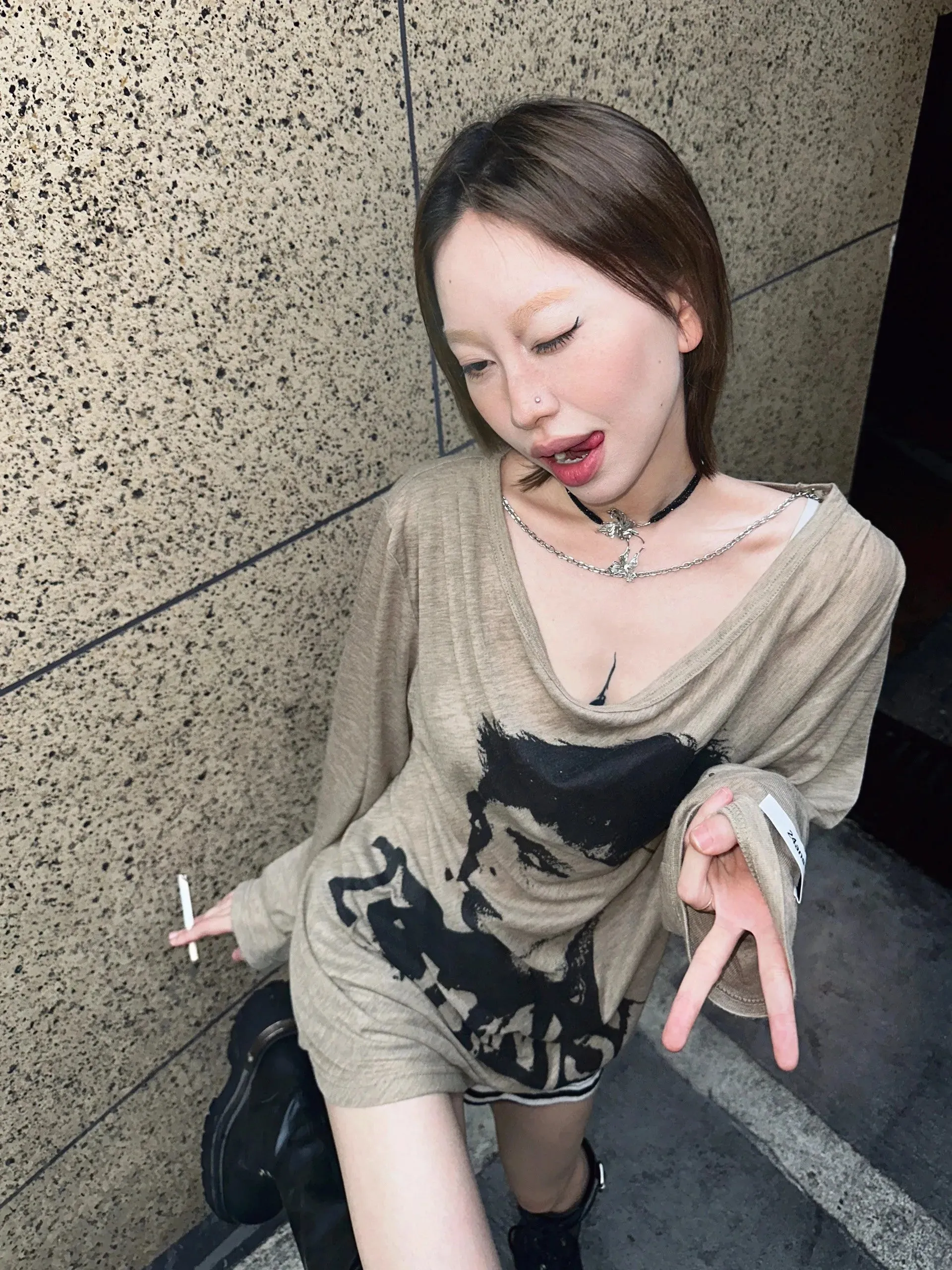 Y2K Grunge Rocker Top