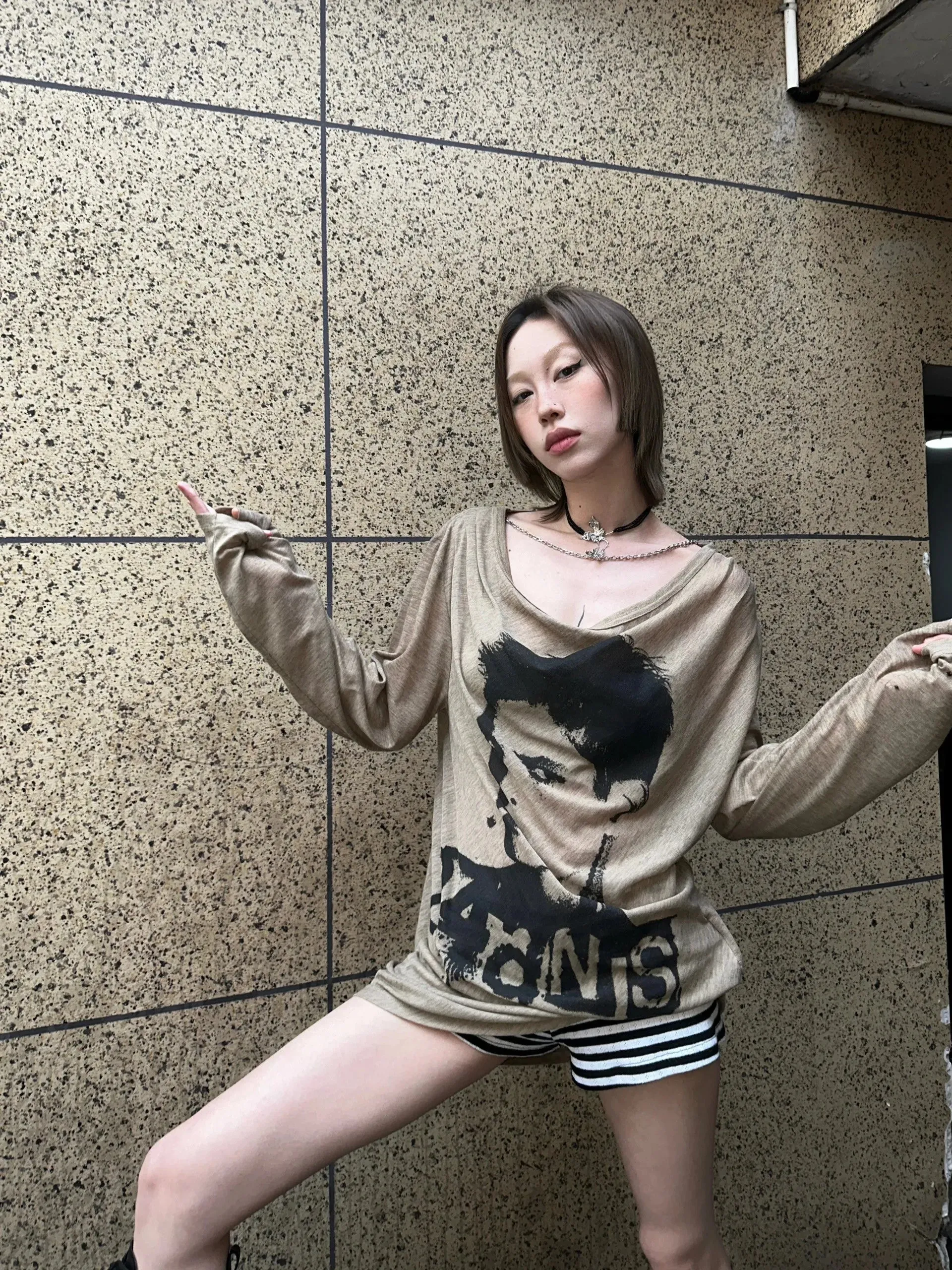 Y2K Grunge Rocker Top